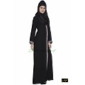 Front open Abaya- Black Front open Abaya- Black
